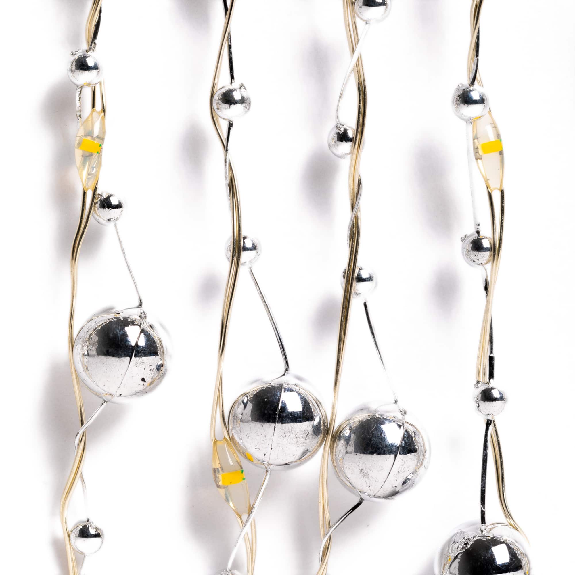 40ct. Warm White Silver Pearl LED String Lights by Ashland®
